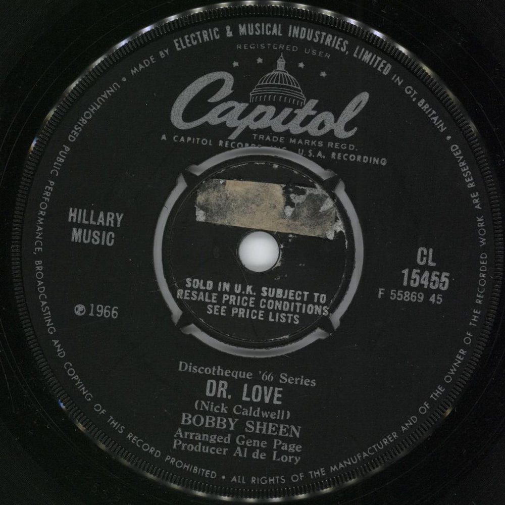 Bobby Sheen Dr. Love - VG UK 7" vinyl single (7 inch record / 45) CL15455