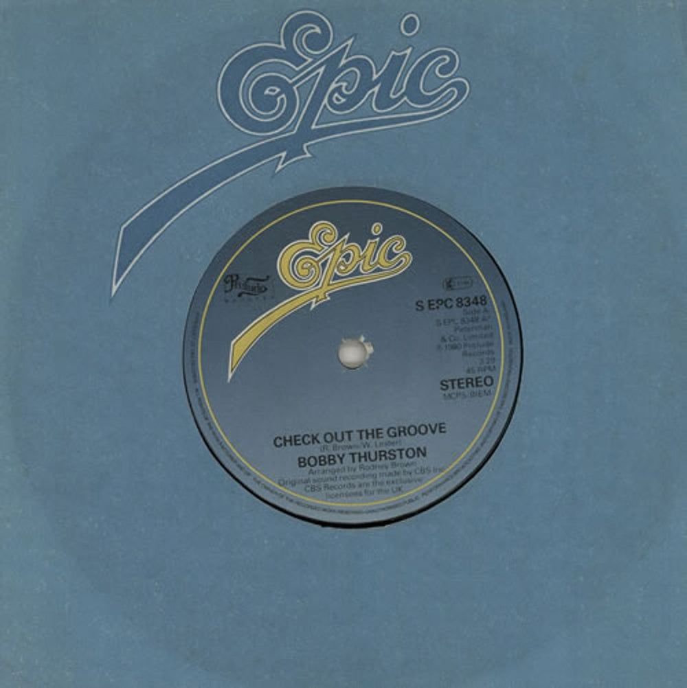 Bobby Thurston Check Out The Groove UK 7" vinyl single (7 inch record / 45) SEPC8348