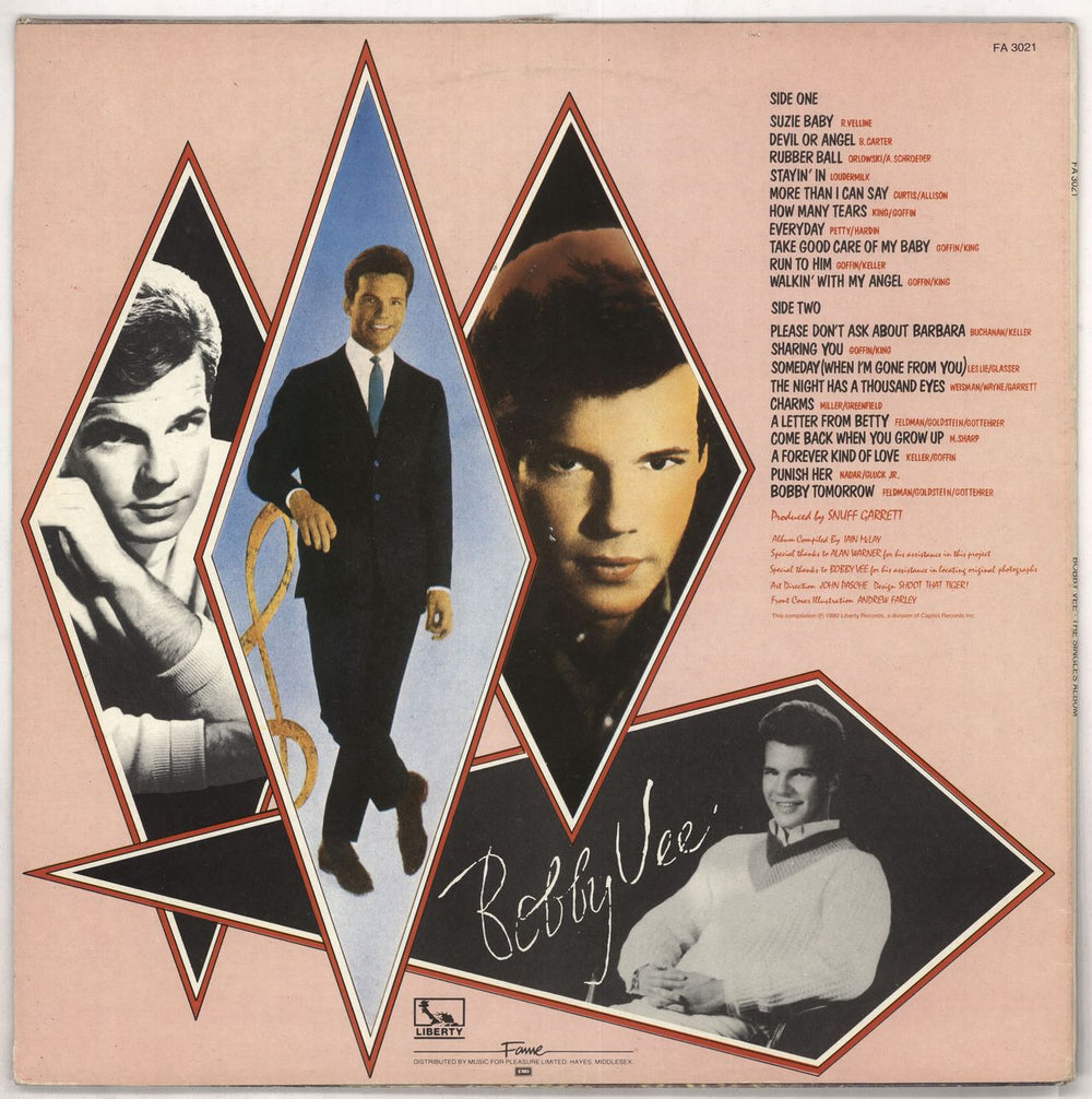 Bobby Vee The Bobby Vee Singles Album UK vinyl LP album (LP record)