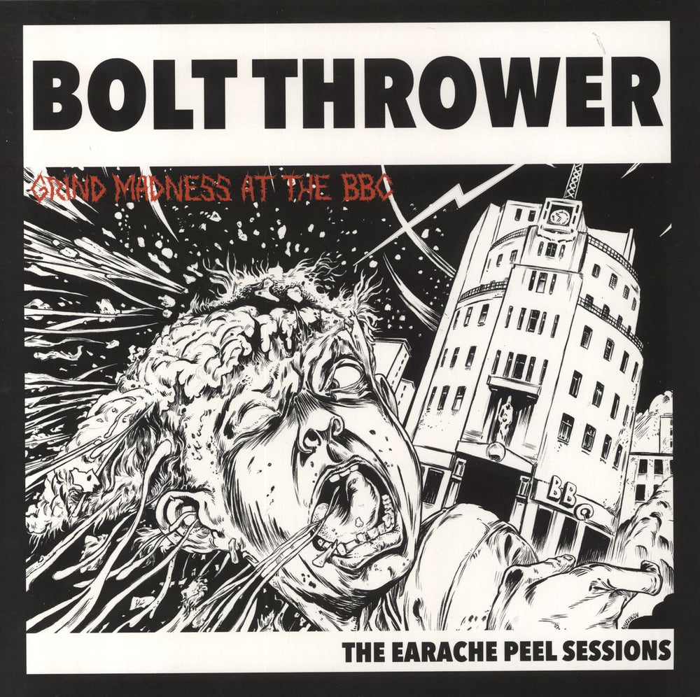 Bolt Thrower Grind Madness At The BBC - The Earache Peel Sessions - Red/Purple Splatter UK vinyl LP album (LP record) MOSH533LP