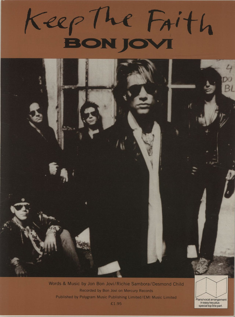 Bon Jovi Keep The Faith UK sheet music AM91022