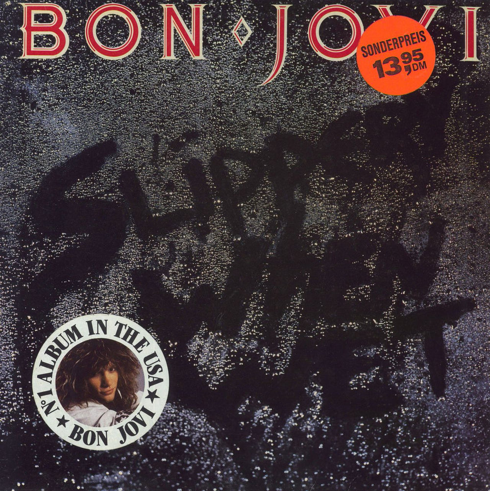 Bon Jovi Slippery When Wet Greek vinyl LP album (LP record) 830264-1