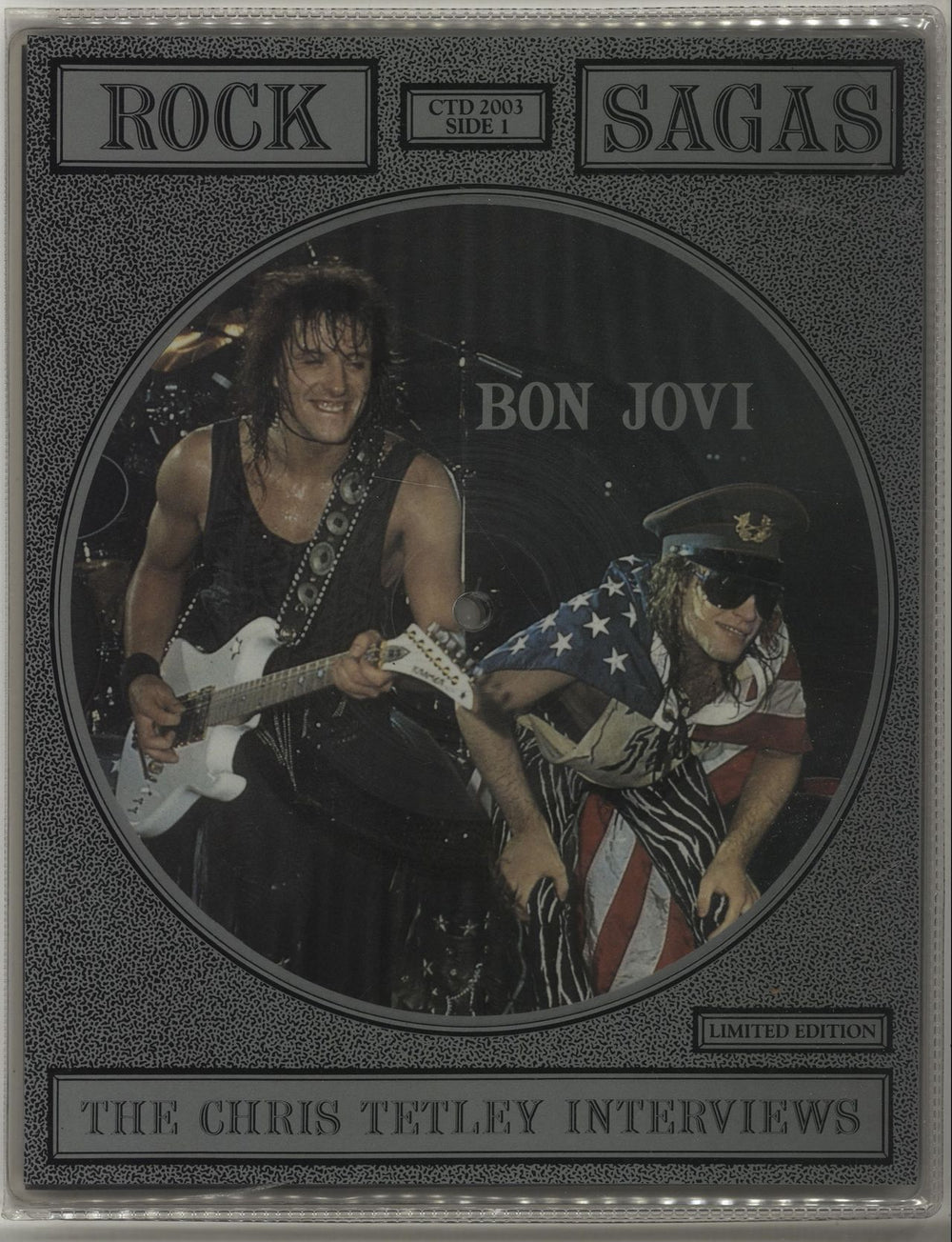 Bon Jovi The Chris Tetley Interviews UK shaped picture disc (picture disc vinyl record) CTD2003