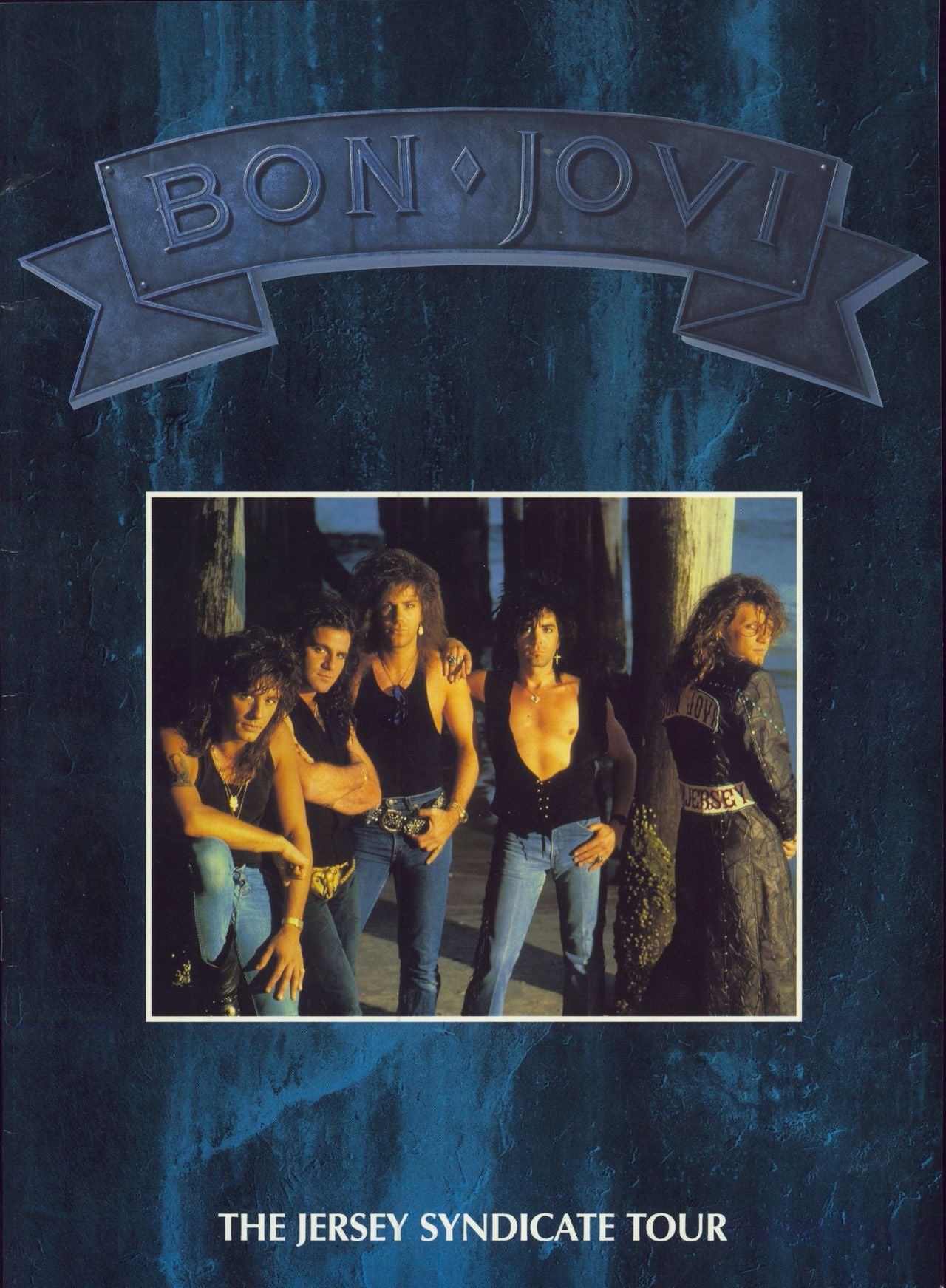 Bon Jovi The Jersey Syndicate Tour - Blue Cover + Stub UK tour programme TOUR PROGRAMME