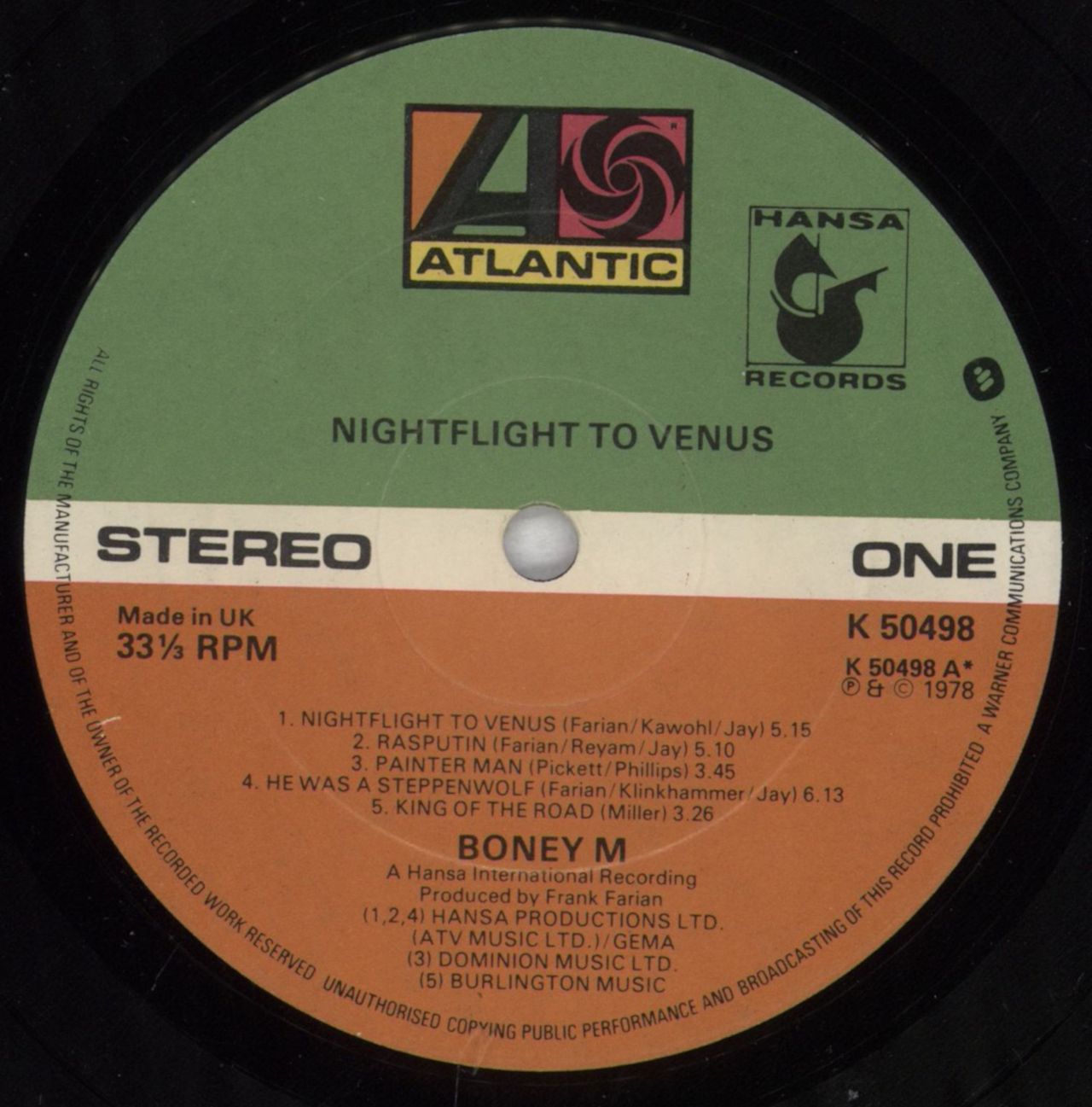 Boney M Nightflight To Venus - Autographed UK vinyl LP album (LP record) BOMLPNI828912
