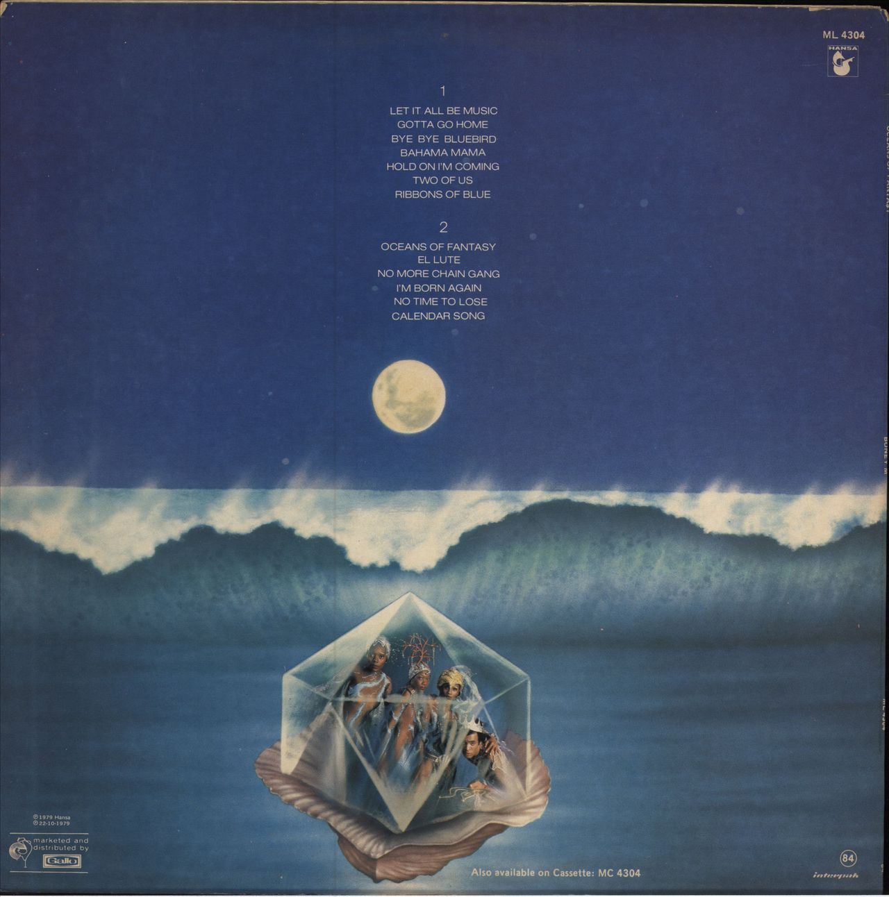 Boney M Oceans Of Fantasy South African vinyl LP album (LP record)