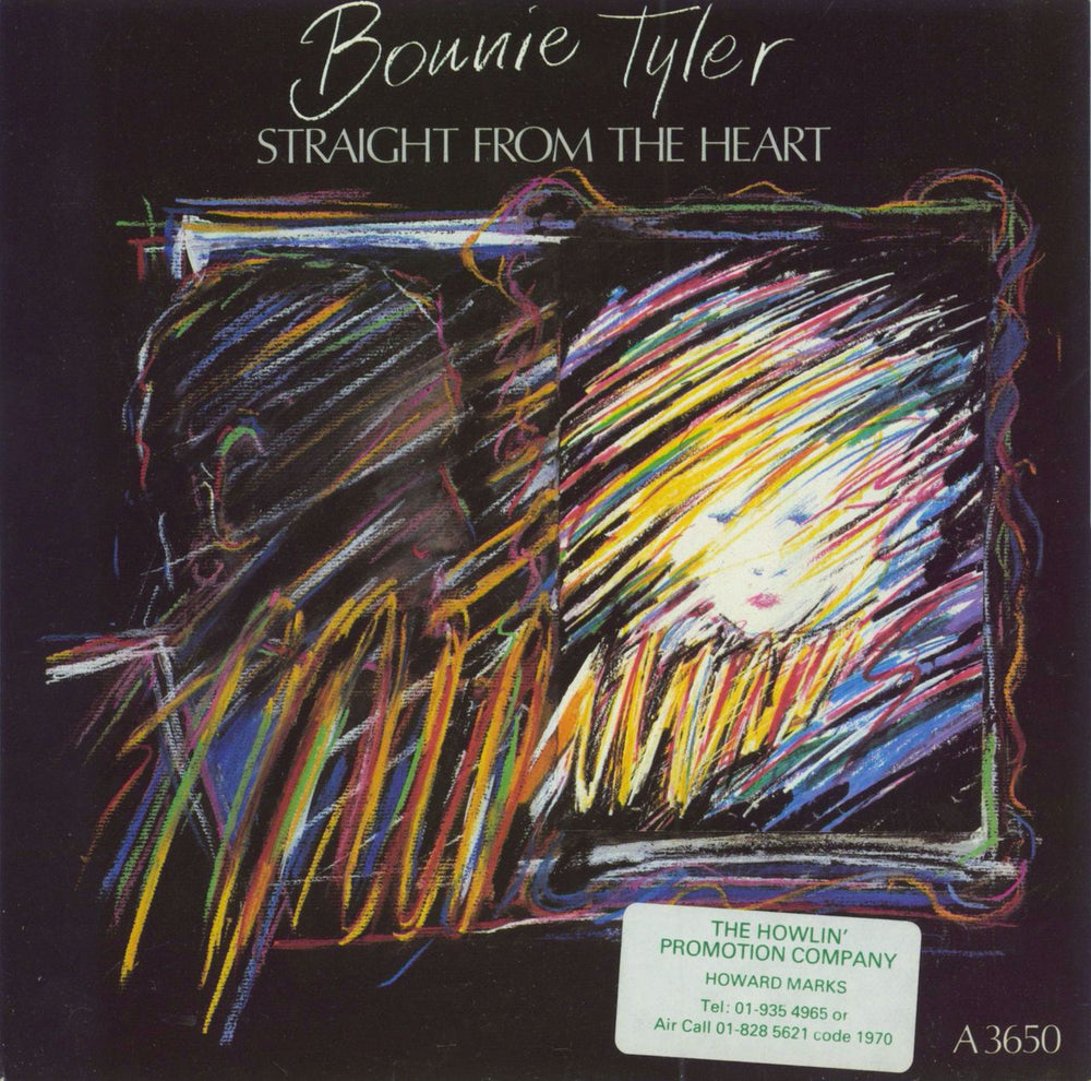 Bonnie Tyler Straight From The Heart - A Label UK Promo 7" vinyl single (7 inch record / 45) A3650