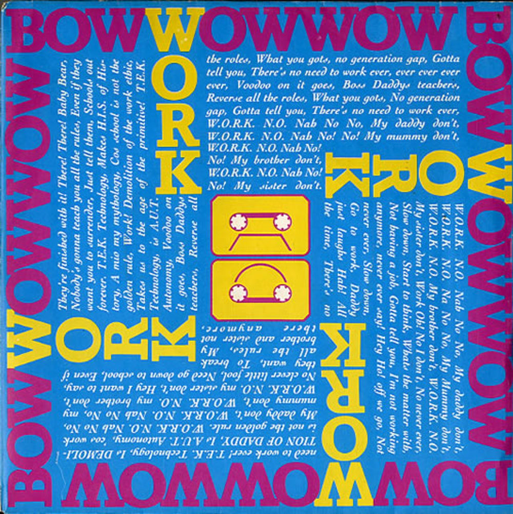 Bow Wow Wow Work - Blue Sleeve UK 7" vinyl single (7 inch record / 45) EMI5153