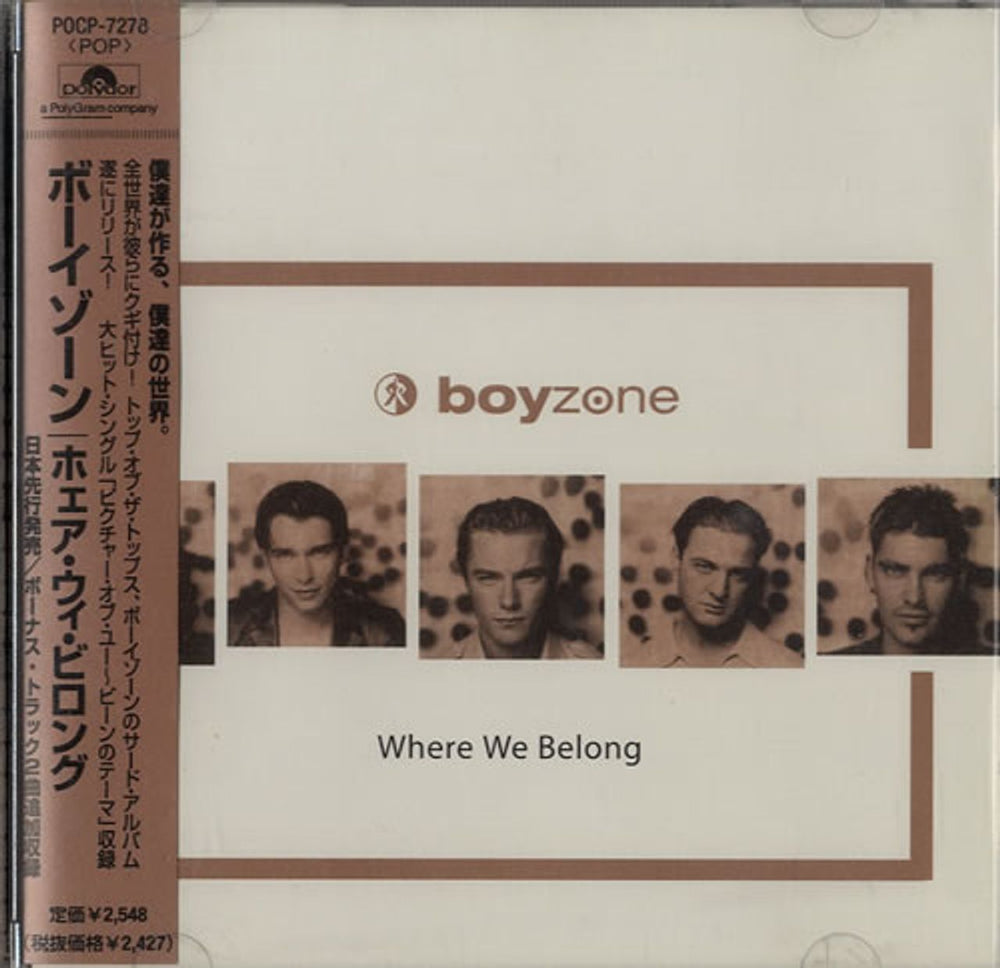 Boyzone Where We Belong Japanese Promo CD album (CDLP) POCP-7278