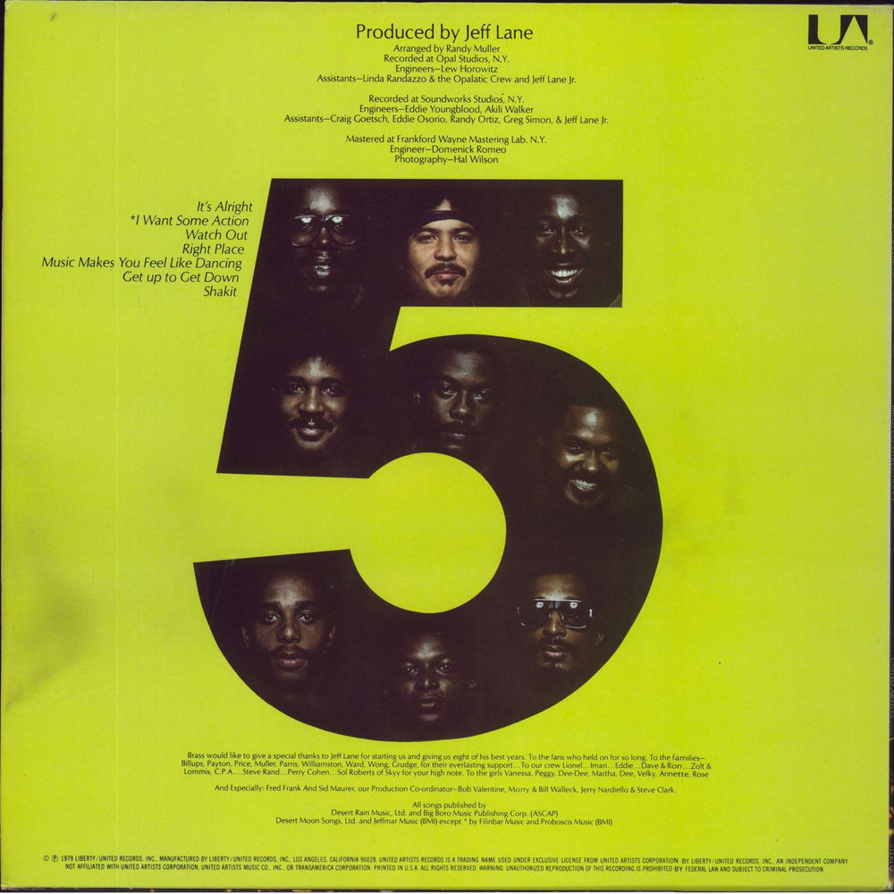 Brass Construction Brass Construction 5 US vinyl LP album (LP record)