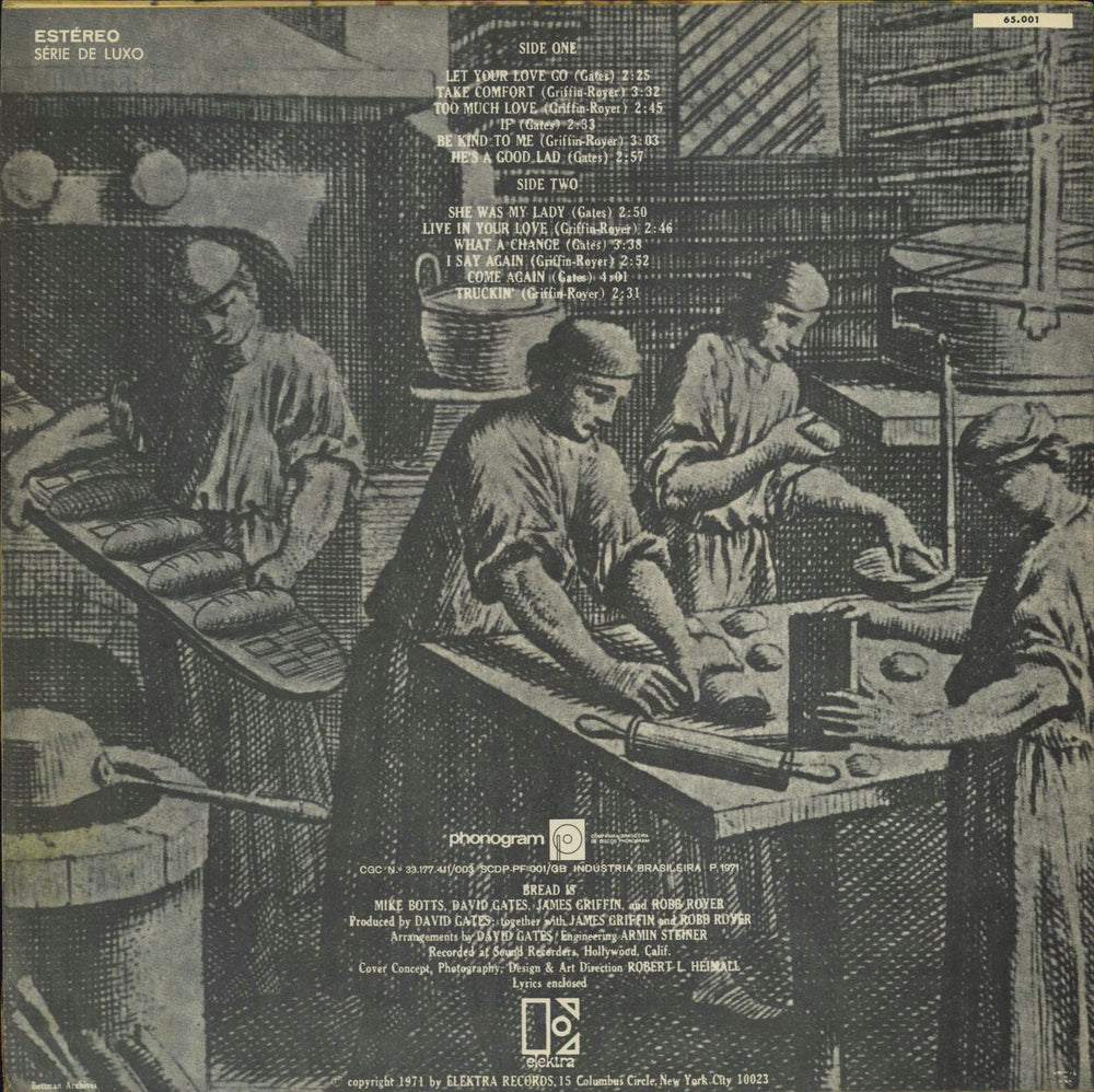 Bread Manna Brazilian vinyl LP album (LP record)