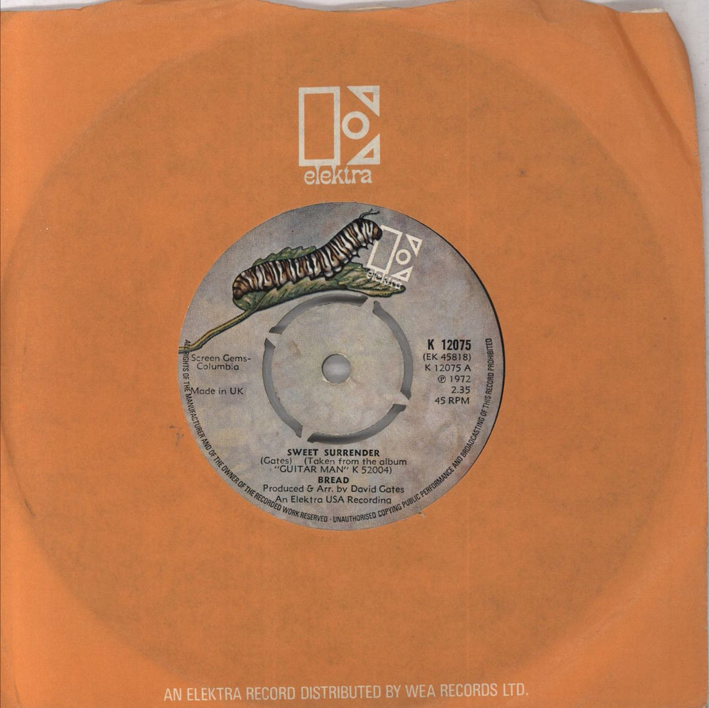 Bread Sweet Surrender UK 7" vinyl single (7 inch record / 45) K12975