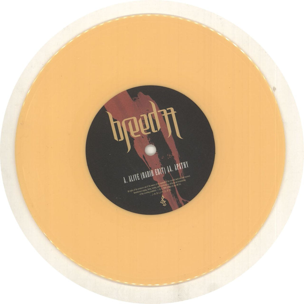 Breed 77 Alive - Mango Orange vinyl UK 7" vinyl single (7 inch record / 45) 5060006322174