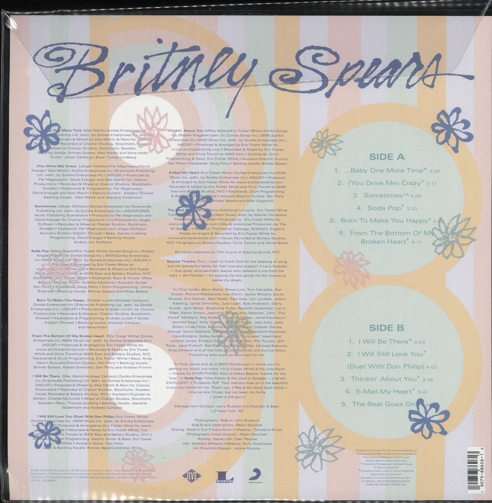 Britney Spears Baby One More Time - Stickered UK Picture disc LP