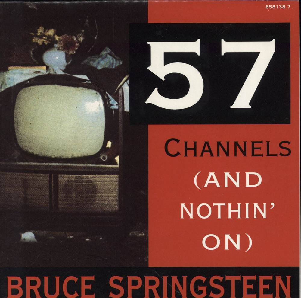 Bruce Springsteen 57 Channels And Nothin' On Dutch 7" vinyl single (7 inch record / 45) 6581387