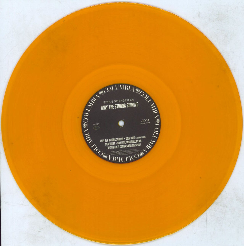 Bruce Springsteen Only The Strong Survive - Orbit Orange Vinyl Indie Retail Exclusive UK 2-LP vinyl record set (Double LP Album) SPR2LON809054