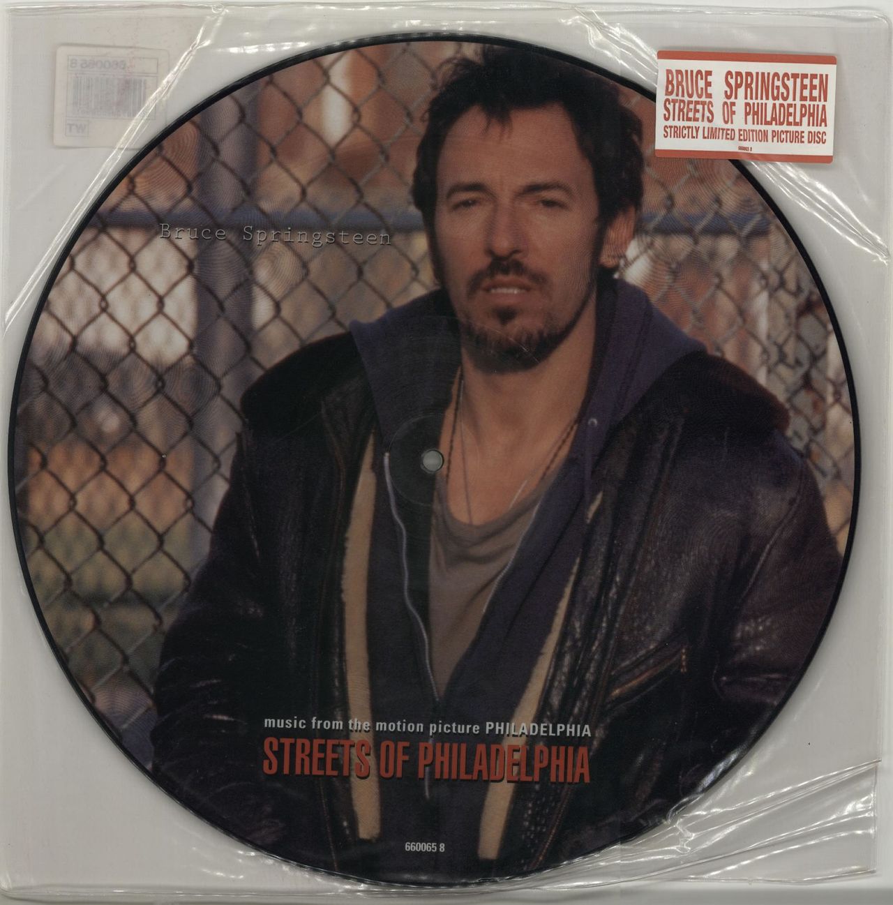 Bruce Springsteen Streets Of Philadelphia - Hype Stickered UK 12" vinyl picture disc (12 inch picture record) 6600658