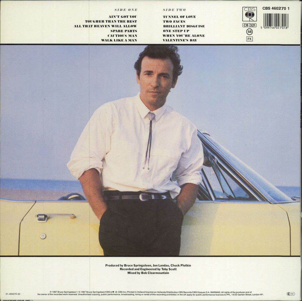 Bruce Springsteen Tunnel Of Love - Hype Stickered (3 Song) UK vinyl LP album (LP record) 5099746027018