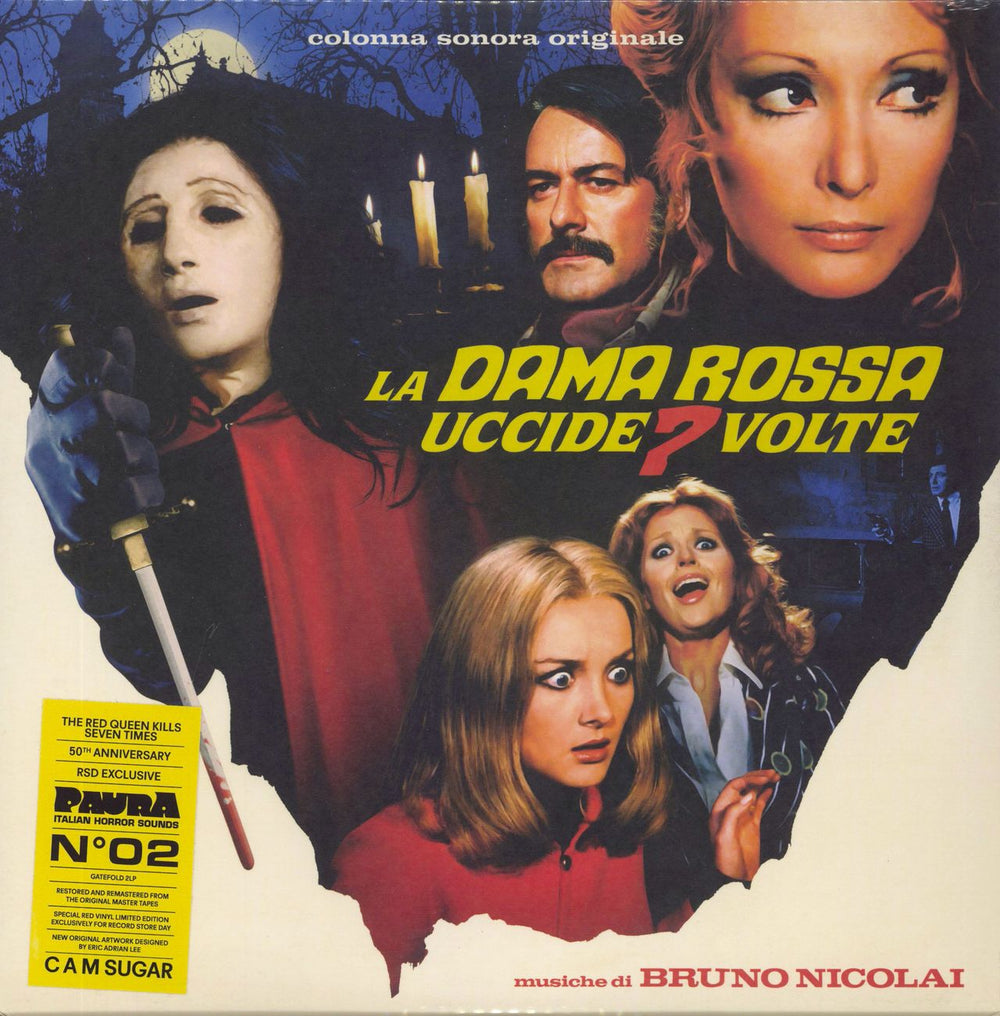 Bruno Nicolai La Dama Rossa Uccide 7 Volte - OST - Red Vinyl - Sealed US 2-LP vinyl record set (Double LP Album) CS009RSD