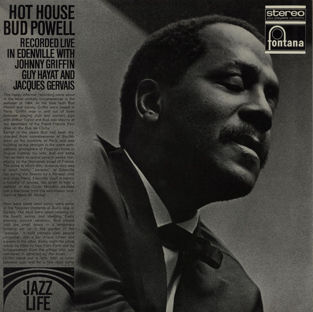 Bud Powell Hot House UK vinyl LP album (LP record) FJL903