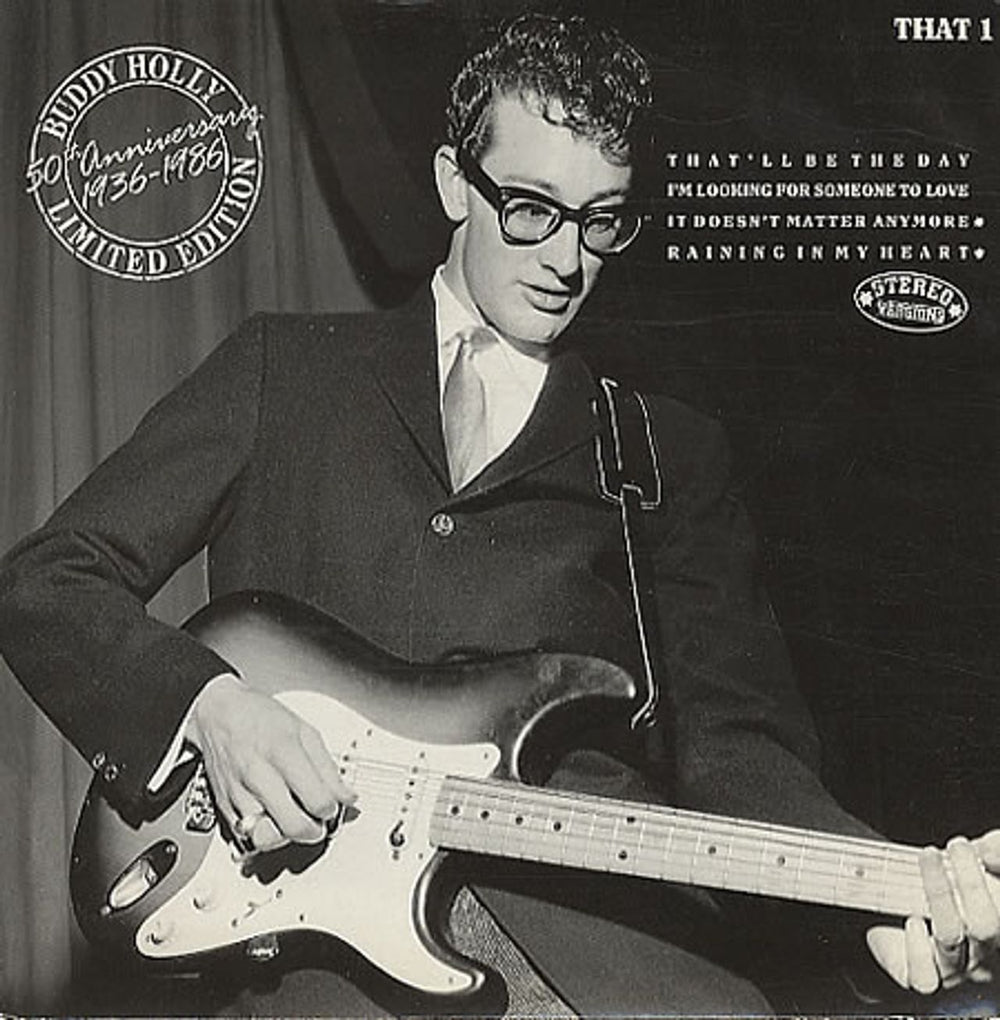 Buddy Holly 50th Anniversary EP UK 7" vinyl single (7 inch record / 45) THAT1