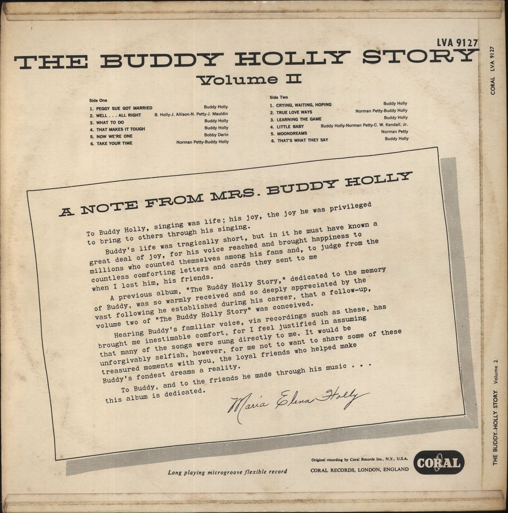 Buddy Holly The Buddy Holly Story Vol. II - EX UK vinyl LP album (LP record)