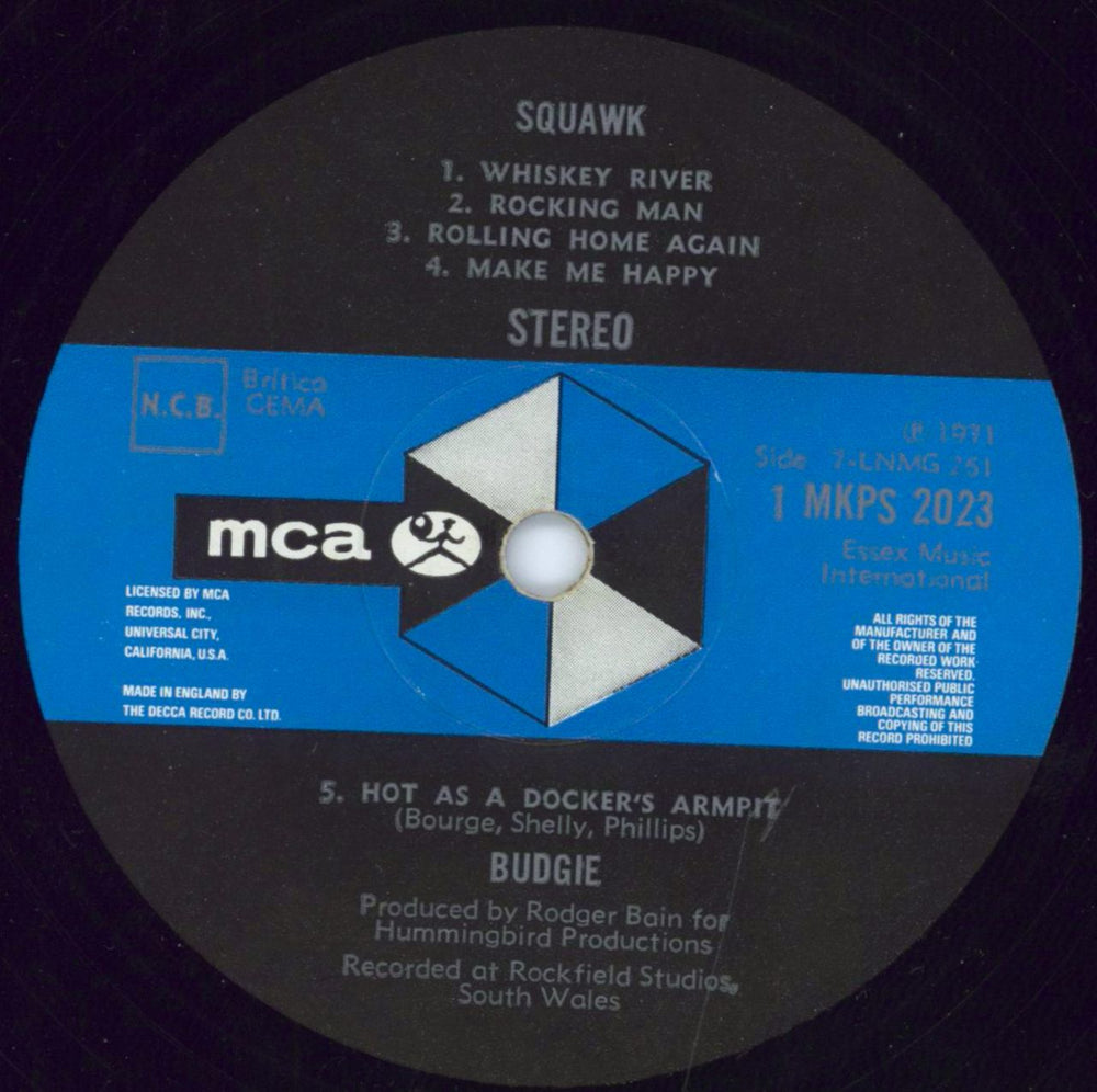 Budgie Squawk - 1st - VG UK vinyl LP album (LP record) BUDLPSQ590023