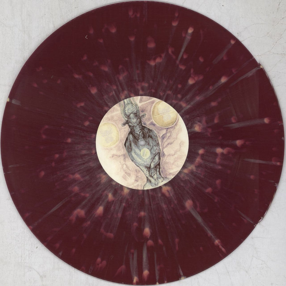 Bull Of Apis Bull Of Bronze Offerings of Flesh and Gold - Translucent Purple with Yellow Splatter vinyl US vinyl LP album (LP record) 6V-LPOF824309