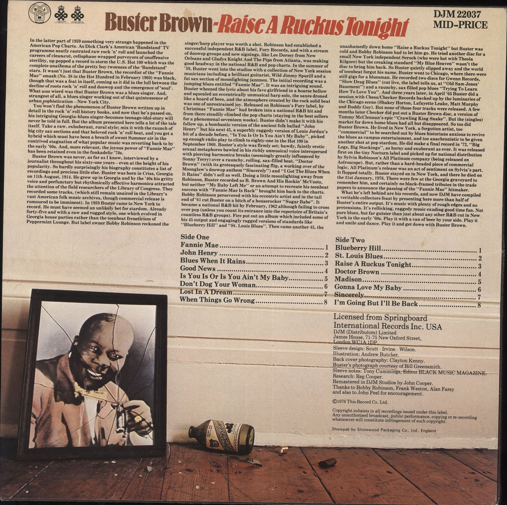 Buster Brown Raise A Ruckus Tonight UK vinyl LP album (LP record)