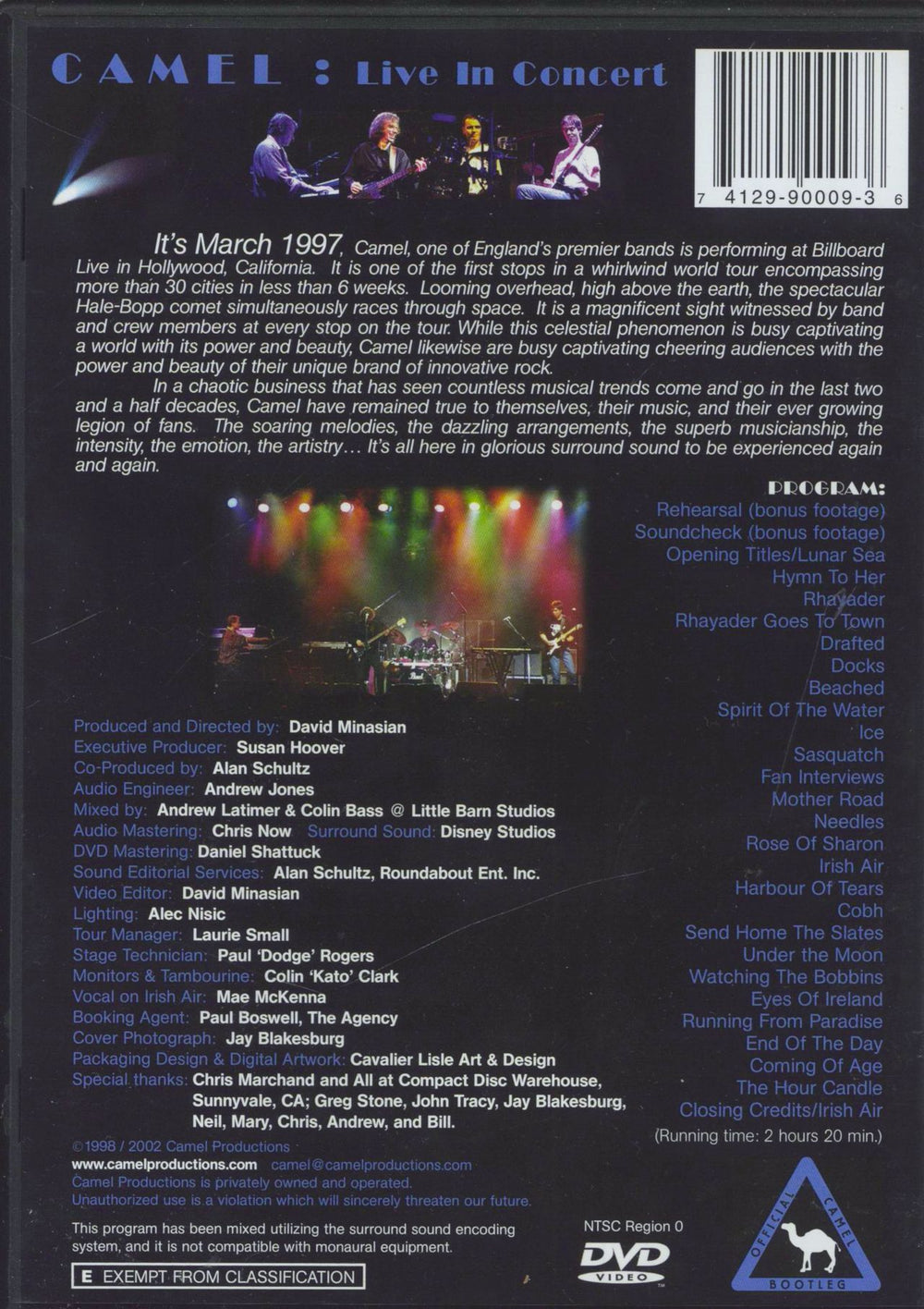 Camel Coming Of Age UK DVD