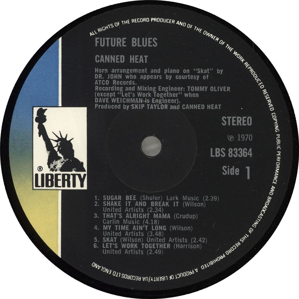 Canned Heat Future Blues - EX UK vinyl LP album (LP record) CNHLPFU718917