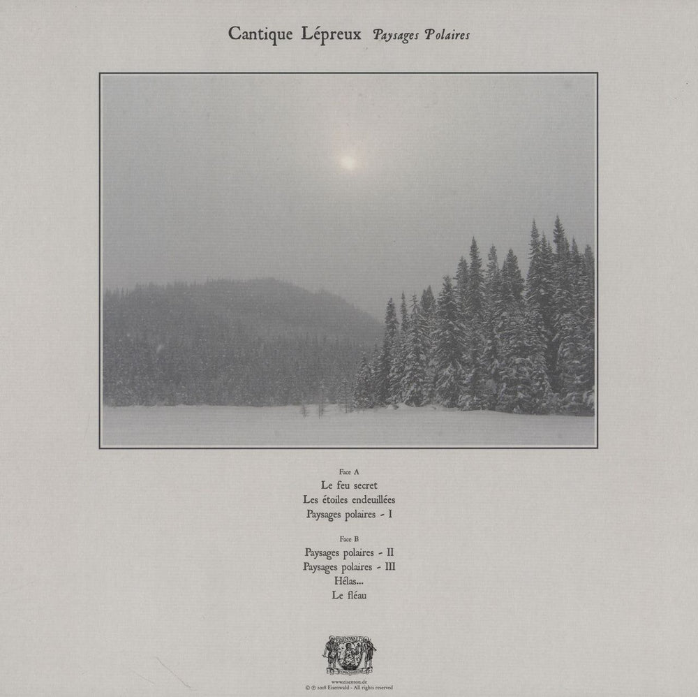 Cantique Lépreux Paysages Polaires German vinyl LP album (LP record)