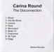 Carina Round The Disconnection UK Promo CD-R acetate CD-R ACETATE