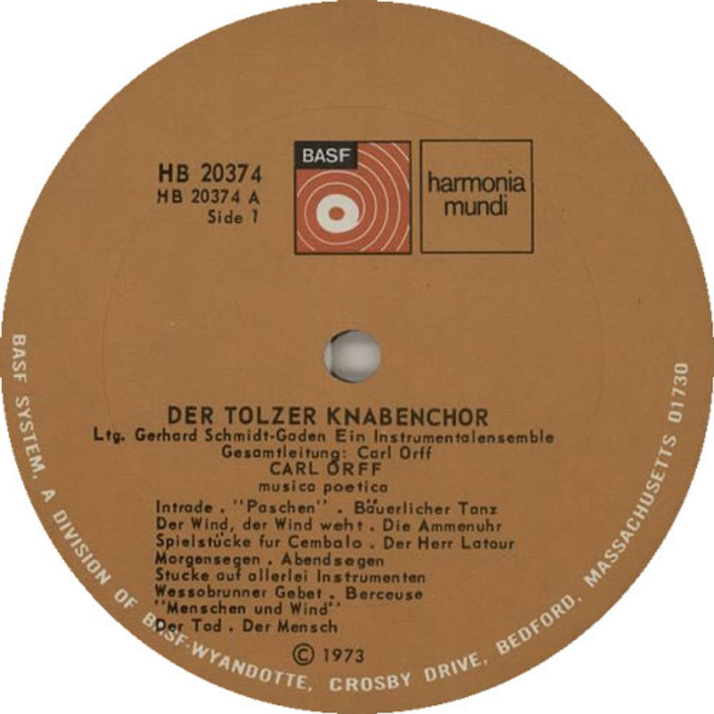 Carl Orff Musikalisches Hausbuch German vinyl LP album (LP record) OB6LPMU634469