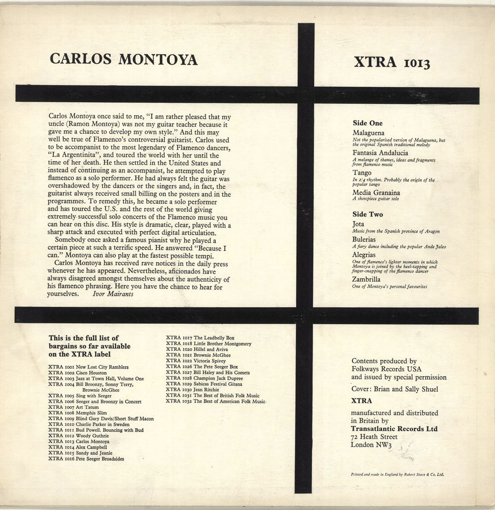 Carlos Montoya Carlos Montoya UK vinyl LP album (LP record) F6TLPCA694559