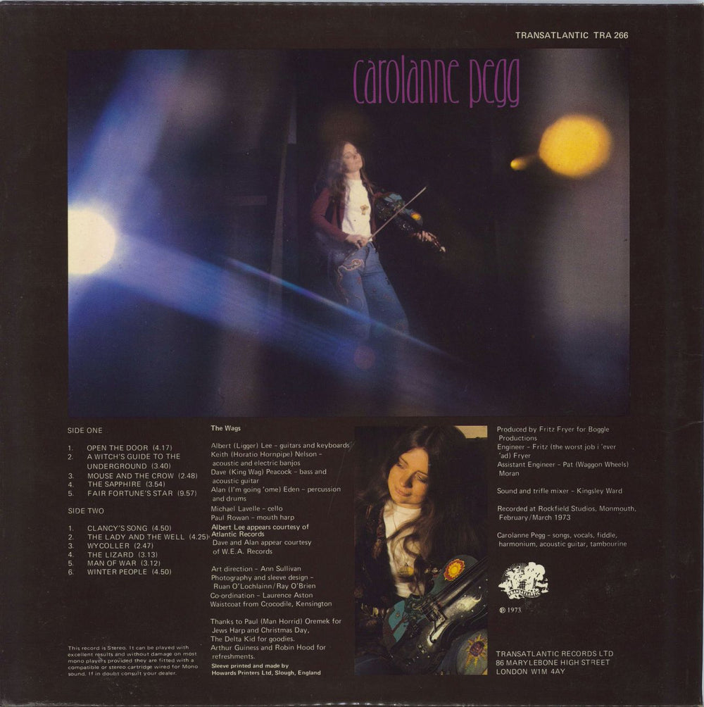 Carolanne Pegg Carolanne Pegg UK vinyl LP album (LP record)