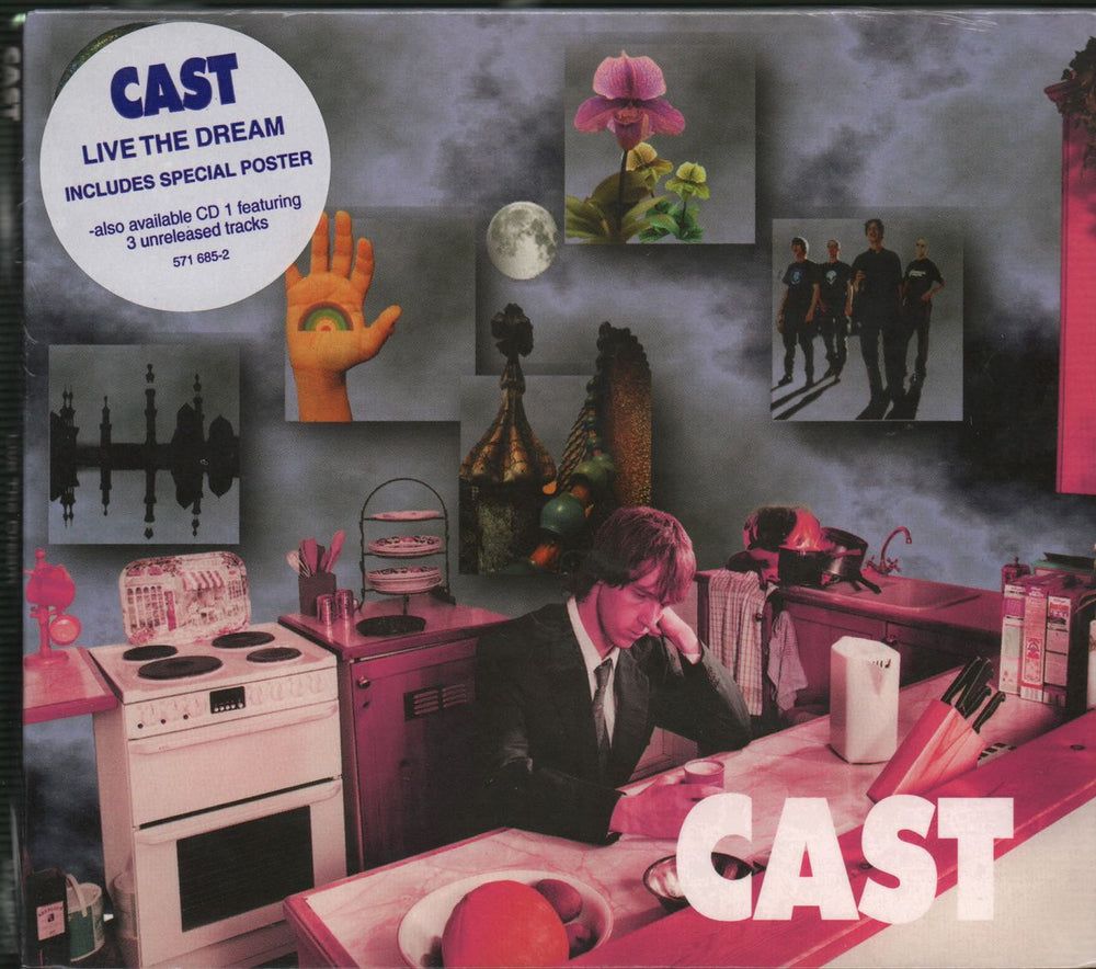 Cast Live The Dream + Poster UK CD single (CD5 / 5") 571685-2