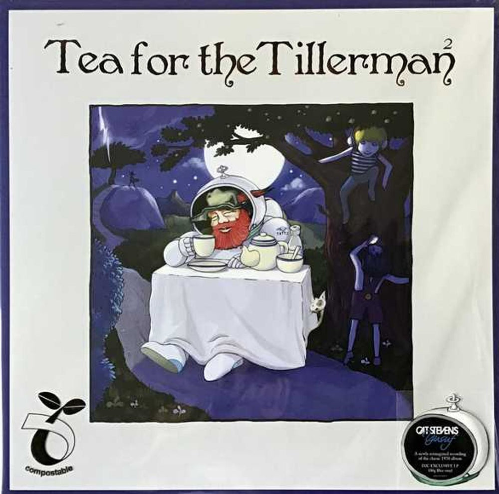 Cat Stevens Tea For The Tillerman 2 - Blue Vinyl UK vinyl LP album (LP record) 0888695