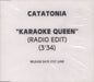 Catatonia Karaoke Queen UK Promo CD-R acetate CD ACETATE