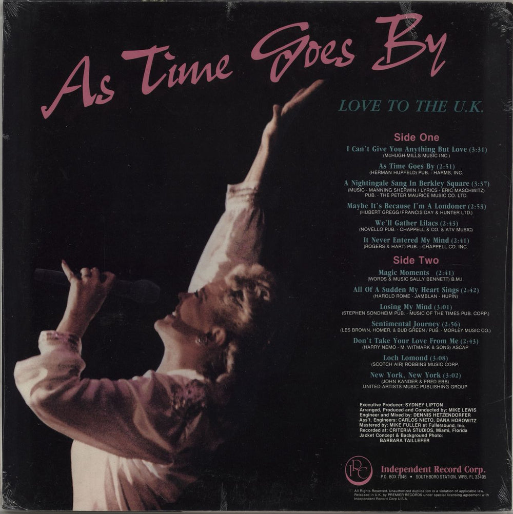 Celia Lipton AS Time Goes By - Love To The U.K. US vinyl LP album (LP record)