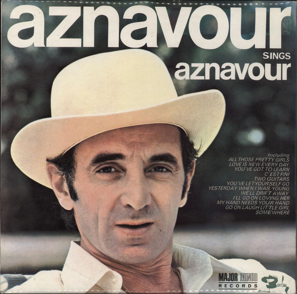 Charles Aznavour Aznavour Sings Aznavour UK vinyl LP album (LP record) SMLP69