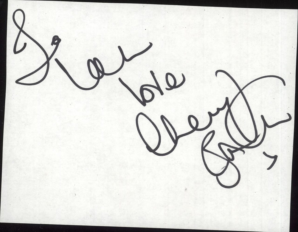 Cheryl Baker Autograph UK memorabilia AUTOGRAPH