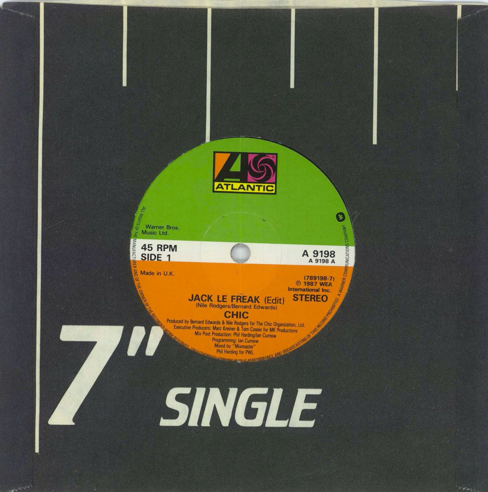 Chic Jack Le Freak - Solid UK 7" vinyl single (7 inch record / 45) A9198