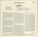 Chopin Chopin: Barcarolle In F Sharp / Waltz In E / Berceuse In D Flat / Three Etudes / Ten Mazurkas UK vinyl LP album (LP record)