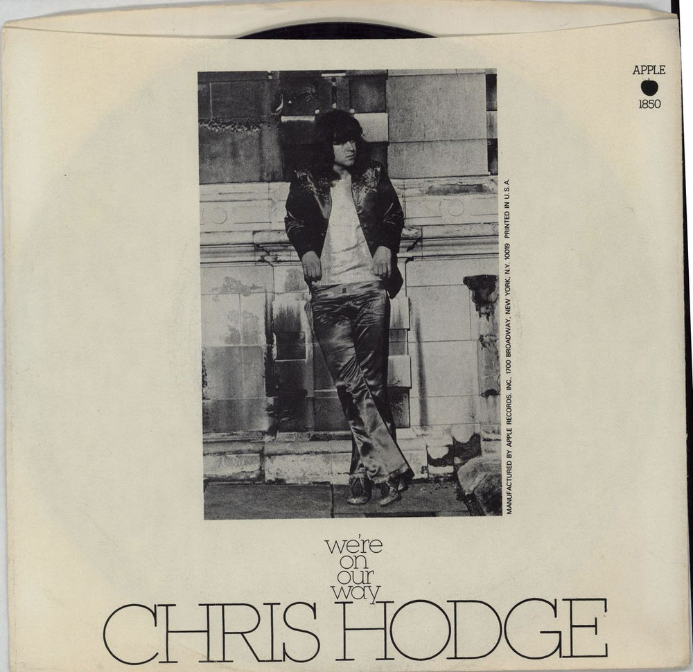 Chris Hodge We're On Our Way US 7" vinyl single (7 inch record / 45) HDG07WE100914