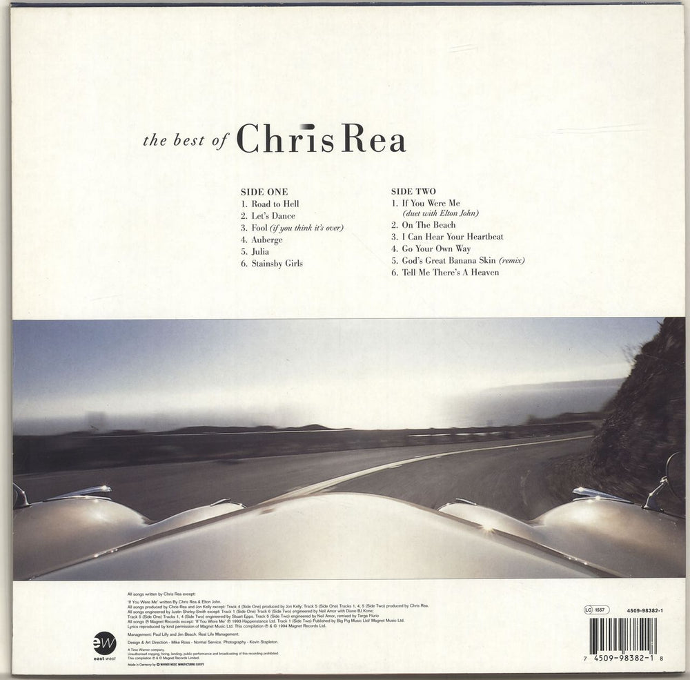Chris Rea The Best Of - Hype Stickered German vinyl LP album (LP record) 745099838218