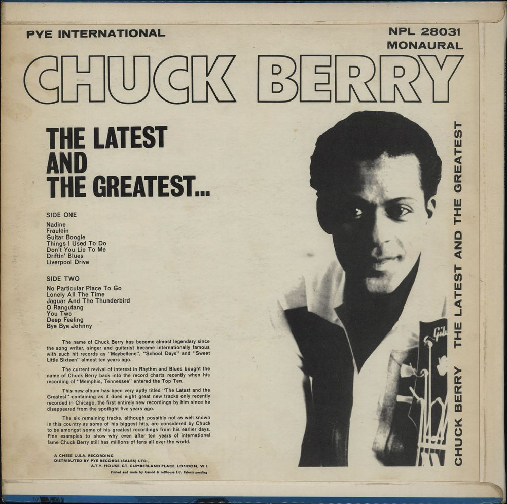 Chuck Berry The Latest And The Greatest... UK vinyl LP album (LP record)