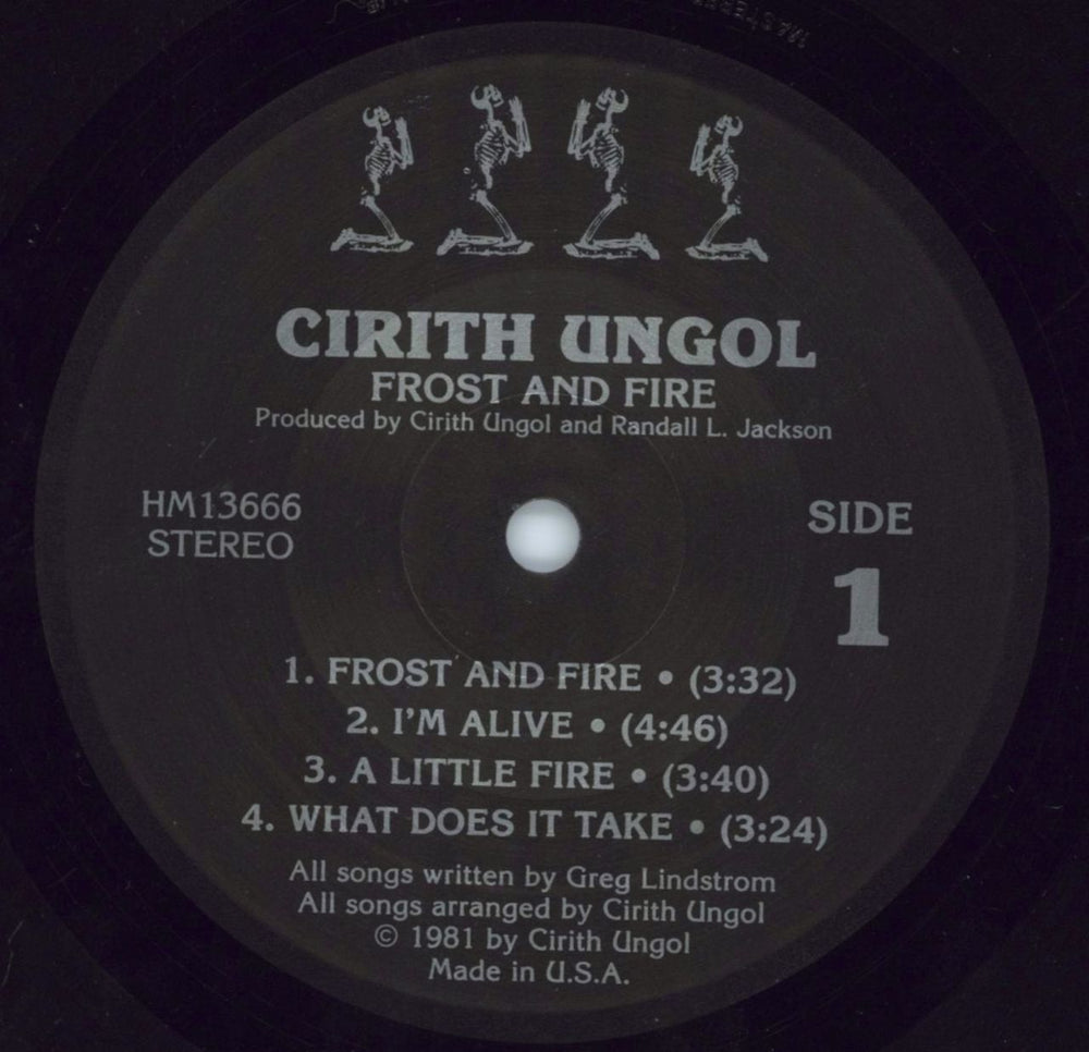 Cirith Ungol Frost And Fire US vinyl LP album (LP record) 587LPFR813206