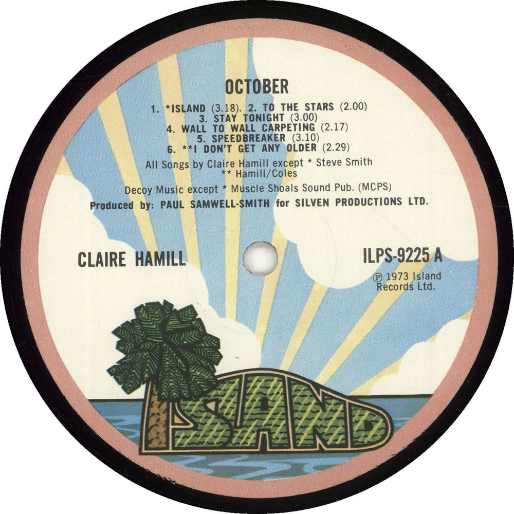 Claire Hamill October UK vinyl LP album (LP record) CLMLPOC697882