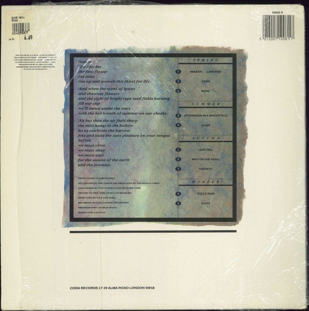 Claire Hamill Voices - Stickered Sleeve UK vinyl LP album (LP record) 5012007100817
